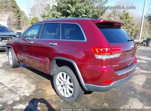 1C4RJFBG4HC654558 2017 JEEP GRAND CHEROKEE Бордовый Задняя левая четверть