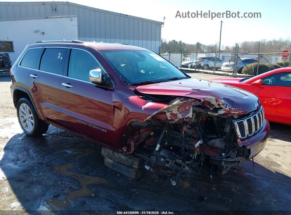 1C4RJFBG4HC654558 2017 JEEP GRAND CHEROKEE Бордовый Передняя правая четверть