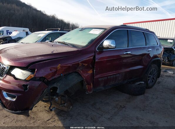 1C4RJFBG8HC904268 2017 JEEP GRAND CHEROKEE Бордовый Вид спереди