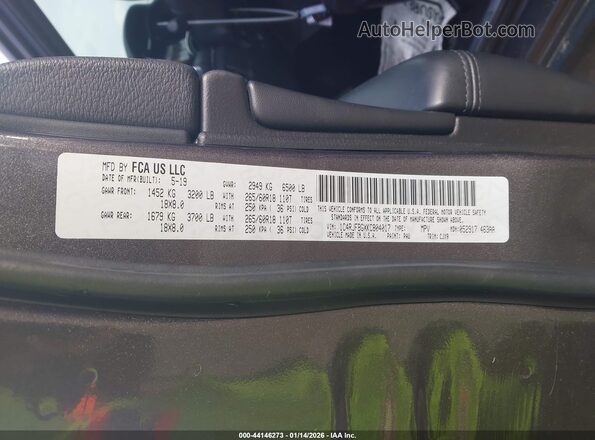 1C4RJFBGXKC804017 2019 JEEP GRAND CHEROKEE Черный Вид подкапотного пространства