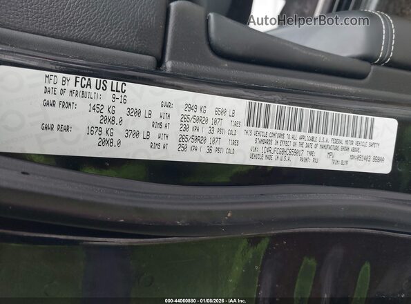1C4RJFCG8HC659017 2017 JEEP GRAND CHEROKEE Черный Вид подкапотного пространства