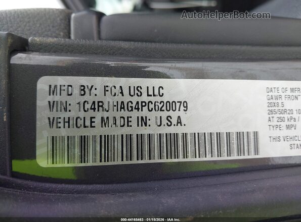 1C4RJHAG4PC620079 2023 JEEP GRAND CHEROKEE Серый Вид подкапотного пространства