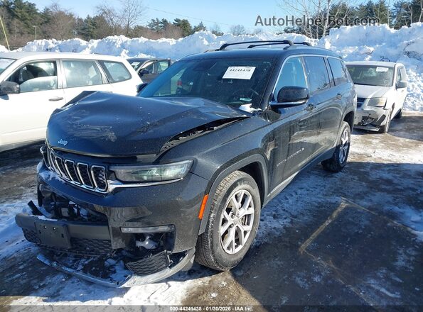 1C4RJKBG5M8127666 2021 JEEP GRAND CHEROKEE L Черный Передняя левая четверть
