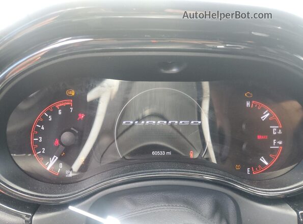 1C4SDJCT2MC822859 2021 DODGE DURANGO Black Вид щитка приладів