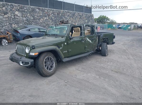 1C6JJTFM0PL519935 2023 JEEP GLADIATOR Зеленый Передняя левая четверть
