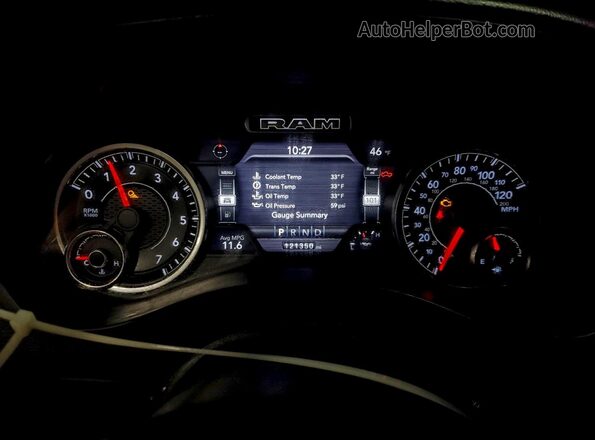 1C6SRFFT6KN730866 2019 RAM 1500 Черный Вид щитка приборов