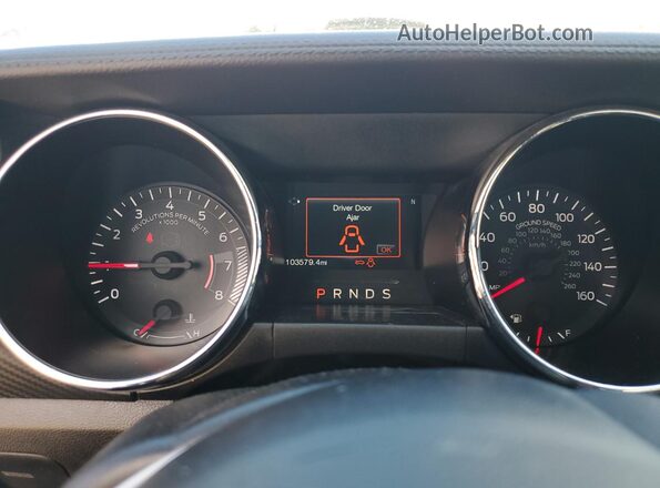 1FA6P8AM7H5346153 2017 FORD MUSTANG Черный Вид щитка приборов