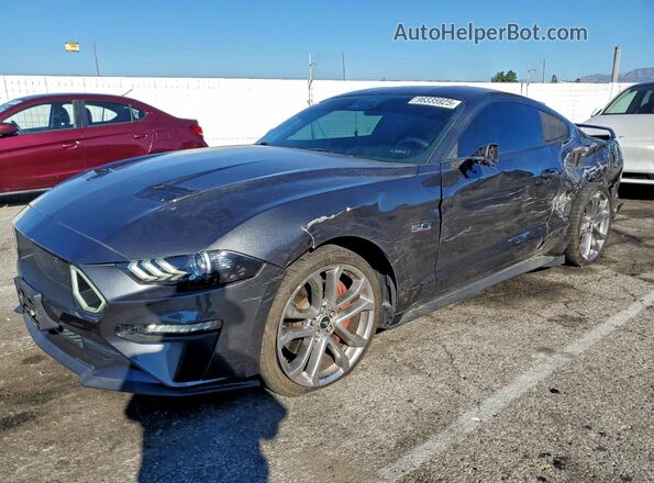 1FA6P8CF1L5191767 2020 FORD MUSTANG Угольный Передняя левая четверть
