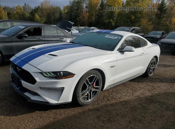 1FA6P8CF2K5162907 2019 FORD MUSTANG Белый Передняя левая четверть