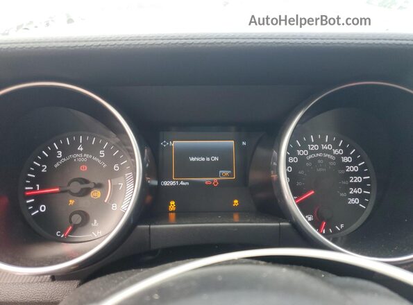 1FA6P8CF2K5162907 2019 FORD MUSTANG Белый Вид щитка приборов