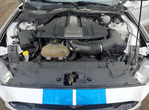 1FA6P8CF2K5162907 2019 FORD MUSTANG Белый Вид задней части салона