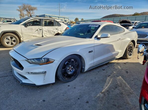1FA6P8CF2M5140795 2021 FORD MUSTANG Белый Передняя левая четверть