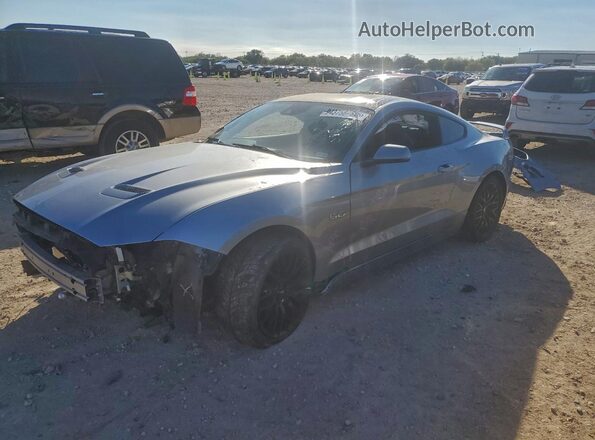 1FA6P8CF2N5112299 2022 FORD MUSTANG Серебряный Передняя левая четверть