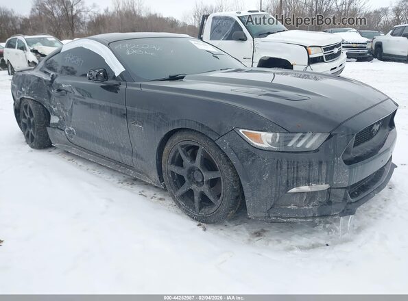 1FA6P8CF5H5316549 2017 FORD MUSTANG Черный Передняя правая четверть