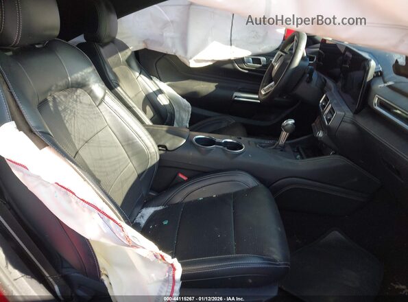 1FA6P8TH0R5130145 2024 FORD MUSTANG Красный Вид салона спереди