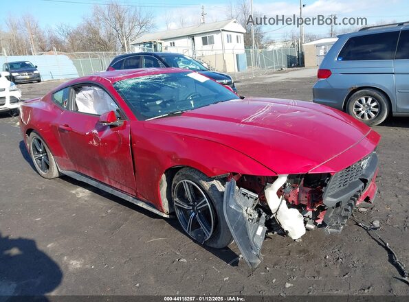 1FA6P8TH0R5130145 2024 FORD MUSTANG Красный Передняя правая четверть