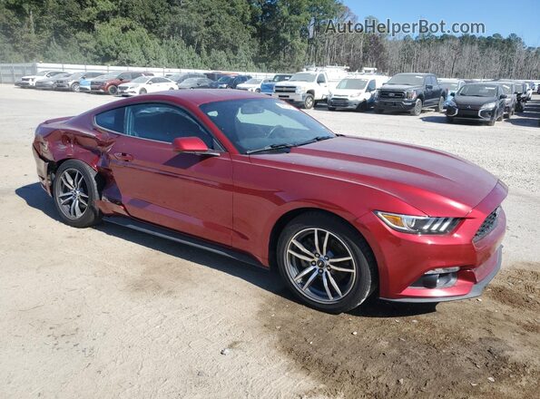 1FA6P8TH3G5236649 2016 FORD MUSTANG Красный Передняя правая четверть