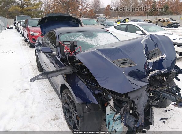 1FA6P8TH3L5129451 2020 FORD MUSTANG Синий Передняя правая четверть