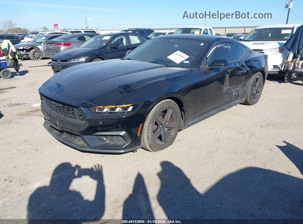 1FA6P8TH6R5127055 2024 FORD MUSTANG Черный Передняя левая четверть
