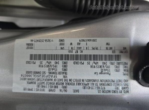 1FADP3E25GL366074 2016 FORD FOCUS  Передняя левая четверть