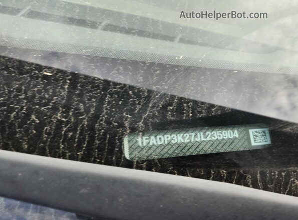 1FADP3K27JL235904 2018 FORD FOCUS  Панорамный вид салона 360°