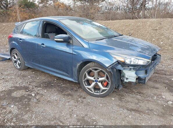 1FADP3L96JL239583 2018 FORD FOCUS ST Бирюзовый Передняя правая четверть