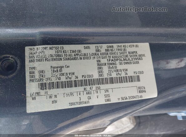 1FADP3L96JL239583 2018 FORD FOCUS ST Бирюзовый Вид подкапотного пространства
