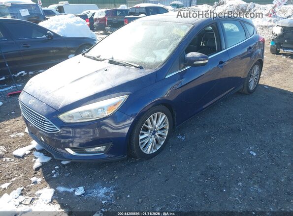 1FADP3N28GL259827 2016 FORD FOCUS Синий Передняя левая четверть