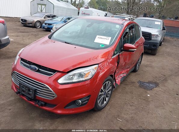 1FADP5DU7JL105907 2018 FORD C-MAX HYBRID Красный Передняя левая четверть