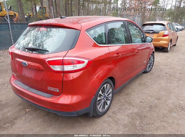 1FADP5DU7JL105907 2018 FORD C-MAX HYBRID Красный Задняя правая четверть