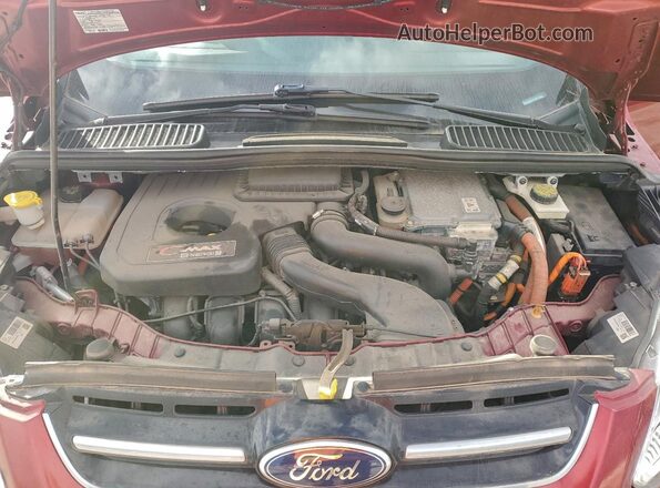 1FADP5EU5HL111293 2017 FORD C-MAX Red Widok wnętrza z tyłu