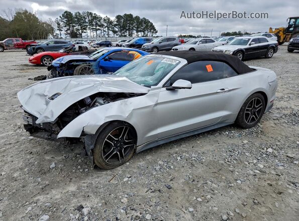 1FATP8UH2J5124093 2018 FORD MUSTANG Серебряный Передняя левая четверть