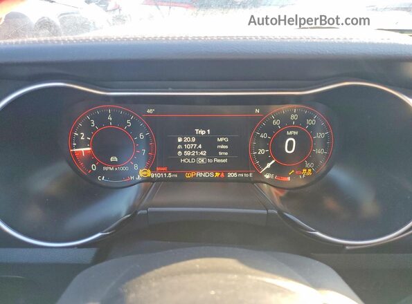 1FATP8UH9K5159876 2019 FORD MUSTANG Красный Вид щитка приборов