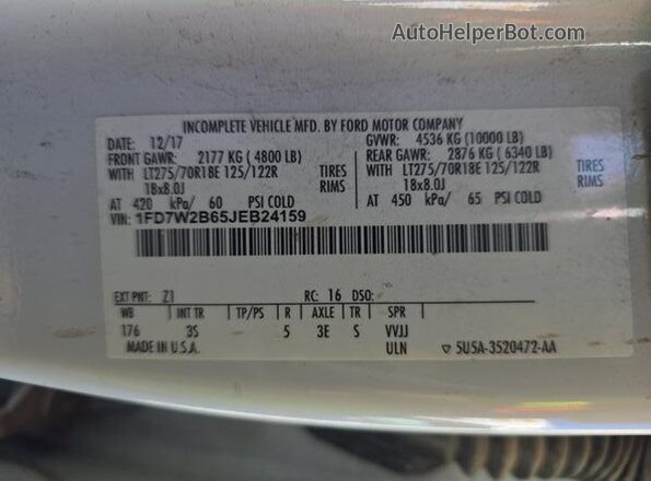 1FD7W2B65JEB24159 2018 FORD F-250  