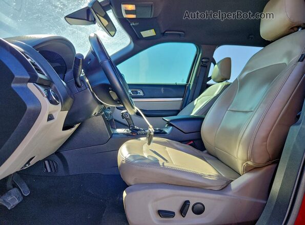 1FM5K7D81KGA37511 2019 FORD FORD EXPLORER Красный Вид салона спереди