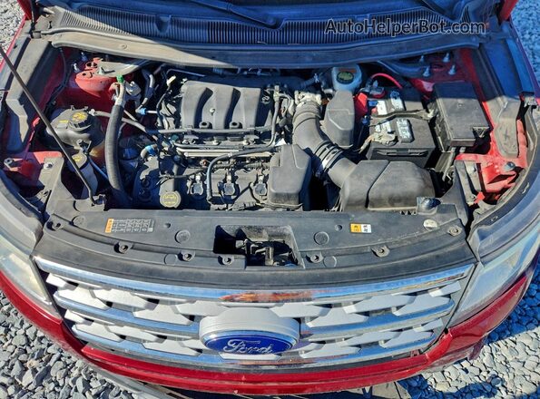 1FM5K7D81KGA37511 2019 FORD FORD EXPLORER Красный Вид подкапотного пространства