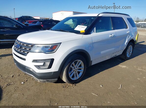 1FM5K7DH3HGC10230 2017 FORD FORD EXPLORER White წინა მარცხენა ხედი სამი მეოთხედიდან