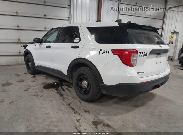 1FM5K8AB0MGA18845 2021 FORD POLICE INTERCEPTOR Белый Задняя левая четверть
