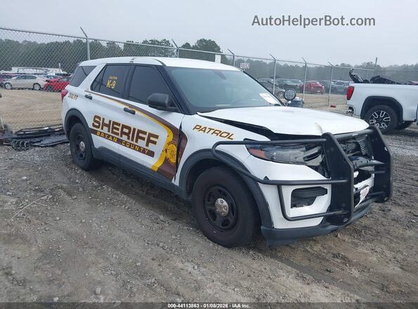 1FM5K8ABXMGA20120 2021 FORD POLICE INTERCEPTOR Белый Передняя правая четверть