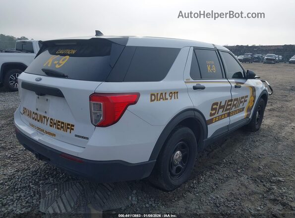 1FM5K8ABXMGA20120 2021 FORD POLICE INTERCEPTOR Белый Задняя правая четверть