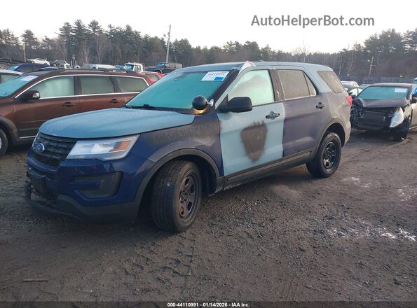 1FM5K8AR2KGA79205 2019 FORD POLICE INTERCEPTOR Blue წინა მარცხენა ხედი სამი მეოთხედიდან