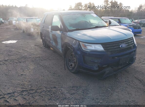 1FM5K8AR2KGA79205 2019 FORD POLICE INTERCEPTOR Blue წინა ხედი