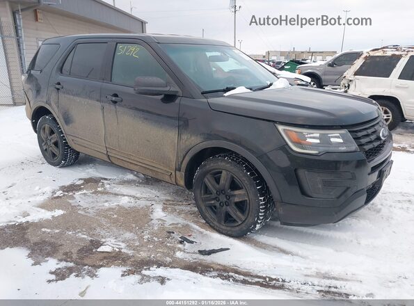 1FM5K8AR4HGE30317 2017 FORD UTILITY POLICE INTERCEPTOR Черный Передняя правая четверть