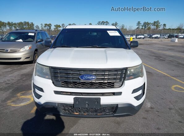 1FM5K8AR5GGD31259 2016 FORD UTILITY POLICE INTERCEPTOR Белый Вид щитка приборов