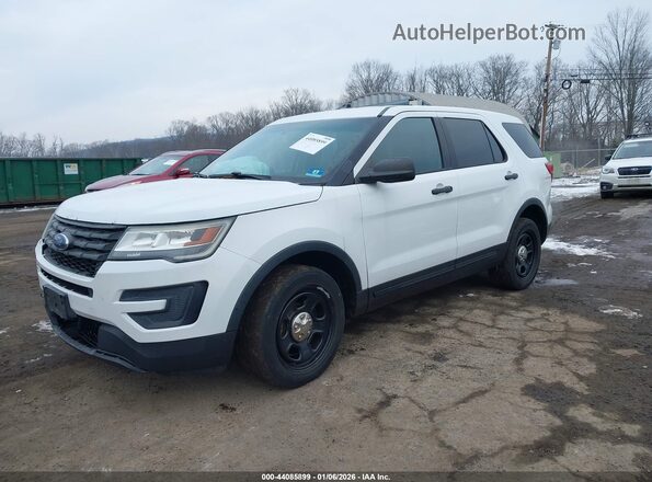 1FM5K8AR8HGA62854 2017 FORD UTILITY POLICE INTERCEPTOR White Przód lewy