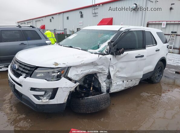 1FM5K8AR9GGC73639 2016 FORD UTILITY POLICE INTERCEPTOR White Przód lewy