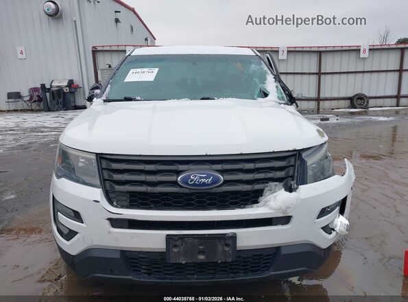 1FM5K8AR9GGC73639 2016 FORD UTILITY POLICE INTERCEPTOR White Widok zestawu wskaźników