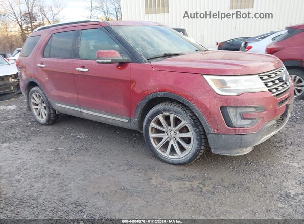 1FM5K8F85HGD73593 2017 FORD FORD EXPLORER Red Przód prawy