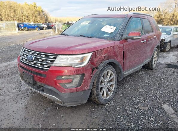 1FM5K8F85HGD73593 2017 FORD FORD EXPLORER Red Przód lewy