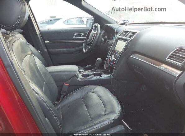 1FM5K8F85HGD73593 2017 FORD FORD EXPLORER Red Widok wnętrza z przodu